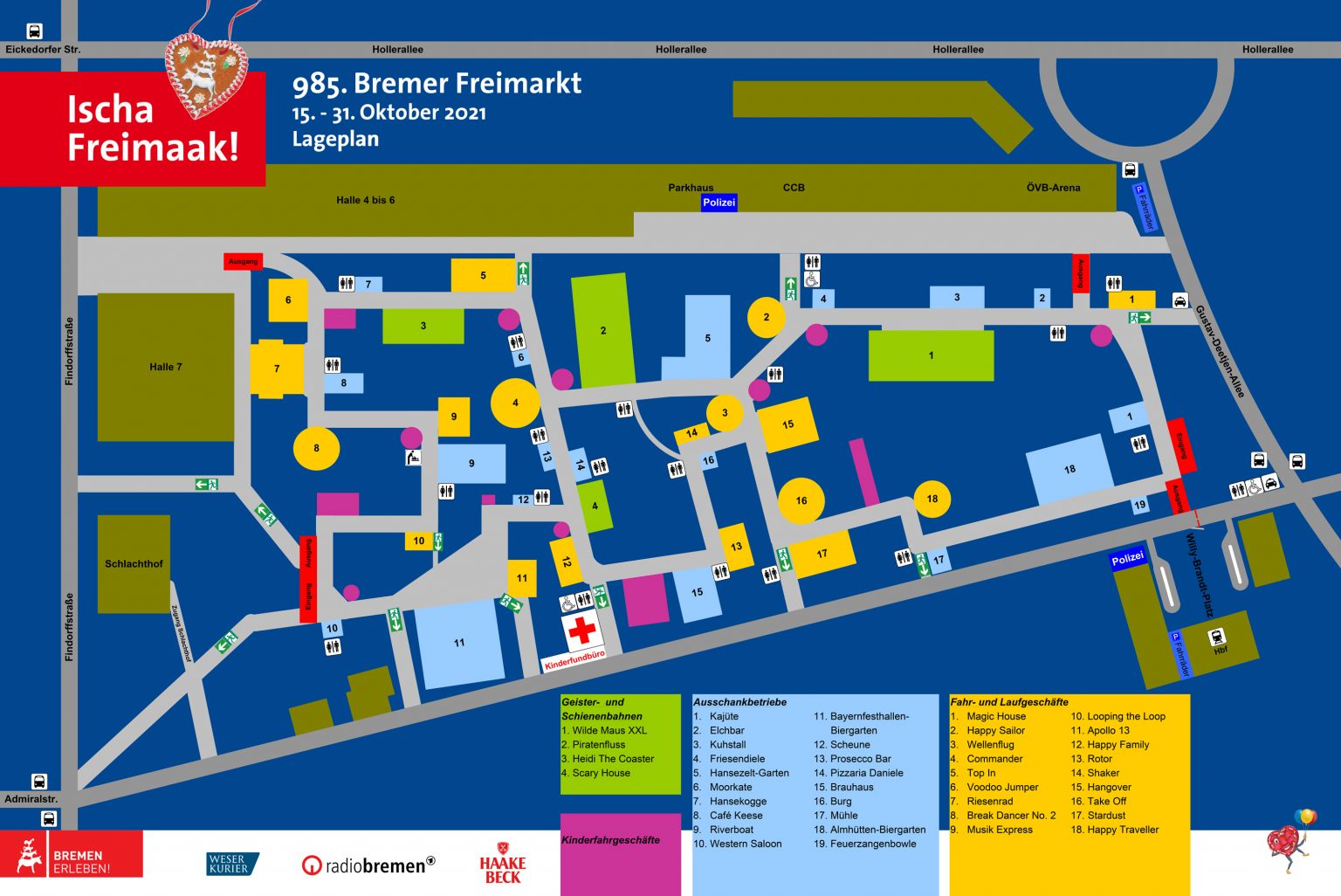 Freimarkt 2021 Lageplan Freimarkt Bremen