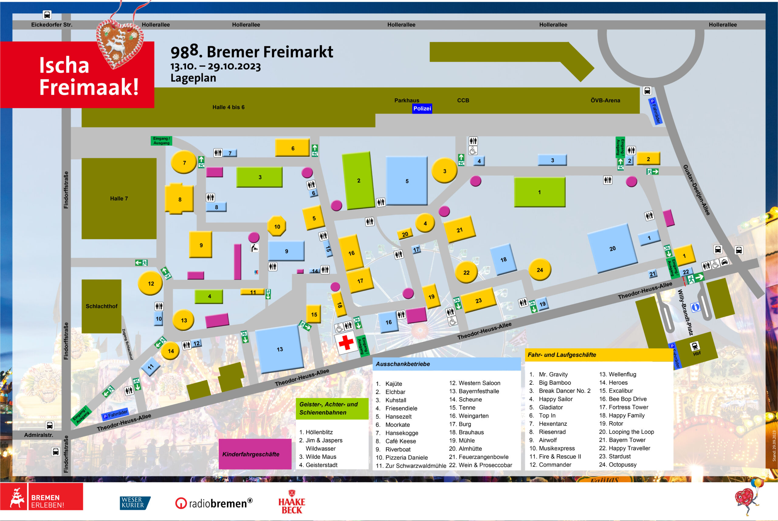 Freimarkt 2023 Lageplan Freimarkt Bremen